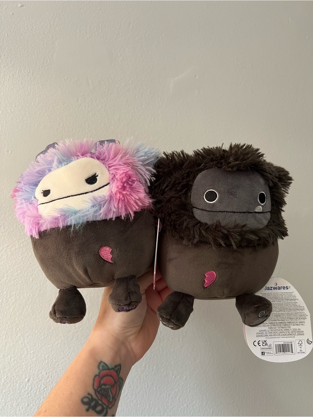 Squishmallows Squishmallow Frumpy & Wallis Big Foot 5” Valentines Day Set - New